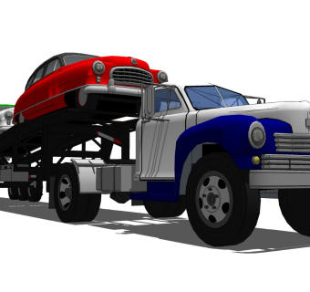 超精细汽车模型 雪佛兰 1949NashCarHauler_SU2015